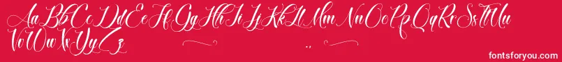 BrokenHeart Font – White Fonts on Red Background