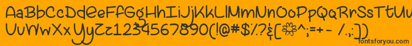 Шрифт LazySpringDayTtf – чёрные шрифты на оранжевом фоне