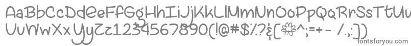 LazySpringDayTtf-fontti – harmaat kirjasimet valkoisella taustalla