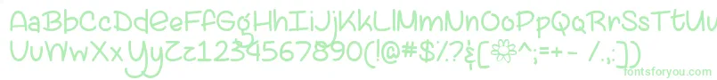 LazySpringDayTtf-fontti – vihreät fontit valkoisella taustalla