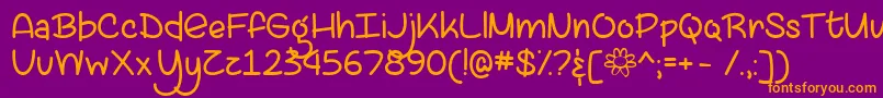 More about LazySpringDayTtf Font LazySpringDayTtf Font – Orange Fonts on Purple Background