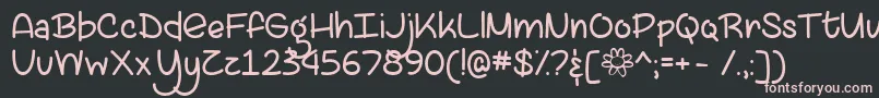 More about LazySpringDayTtf Font LazySpringDayTtf Font – Pink Fonts on Black Background