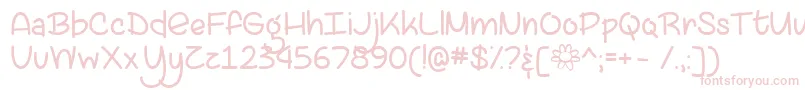 LazySpringDayTtf-fontti – vaaleanpunaiset fontit valkoisella taustalla