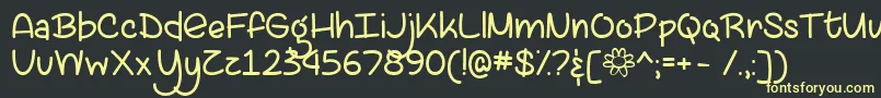 LazySpringDayTtf Font – Yellow Fonts on Black Background