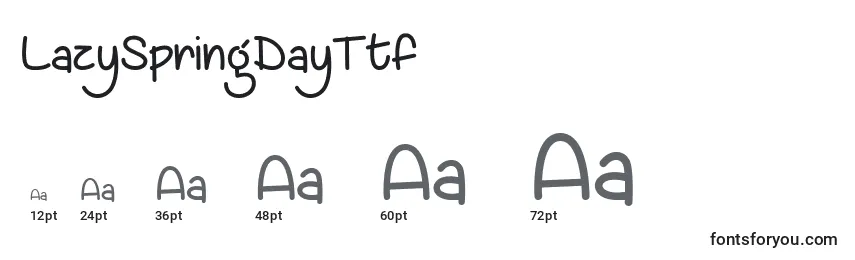 Размеры шрифта LazySpringDayTtf
