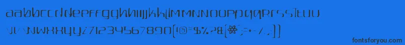 Quadaptorgaunt-Schriftart – Schwarze Schriften auf blauem Hintergrund