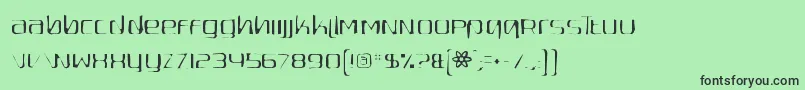 フォントQuadaptorgaunt – 緑の背景に黒い文字