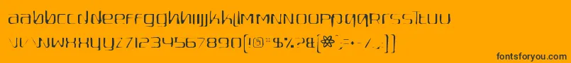Quadaptorgaunt-Schriftart – Schwarze Schriften auf orangefarbenem Hintergrund
