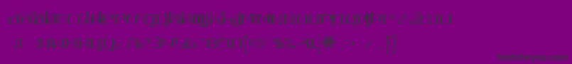 Fonte Quadaptorgaunt – fontes pretas em um fundo violeta