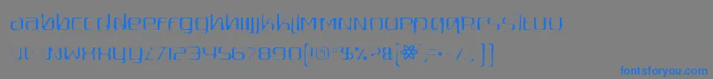 フォントQuadaptorgaunt – 灰色の背景に青い文字