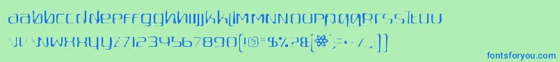 Czcionka Quadaptorgaunt – niebieskie czcionki na zielonym tle