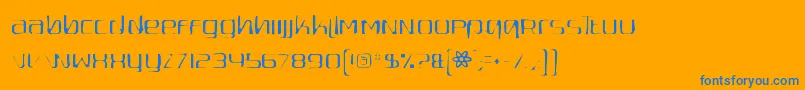 Quadaptorgaunt Font – Blue Fonts on Orange Background