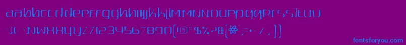 Шрифт Quadaptorgaunt – синие шрифты на фиолетовом фоне