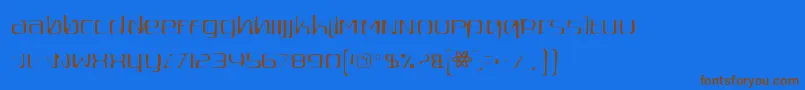 Шрифт Quadaptorgaunt – коричневые шрифты на синем фоне