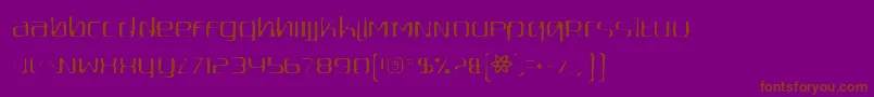 Quadaptorgaunt-Schriftart – Braune Schriften auf violettem Hintergrund