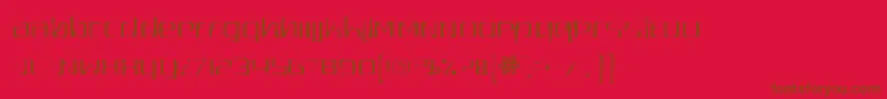 Quadaptorgaunt Font – Brown Fonts on Red Background