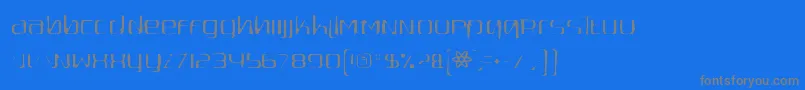 Quadaptorgaunt Font – Gray Fonts on Blue Background