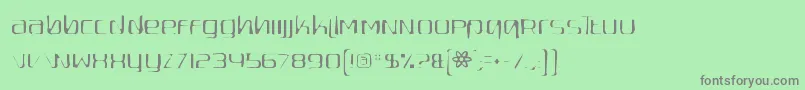 フォントQuadaptorgaunt – 緑の背景に灰色の文字