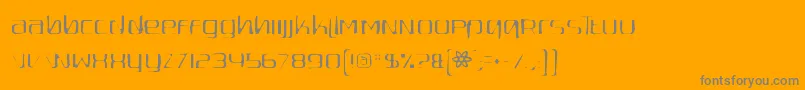 フォントQuadaptorgaunt – オレンジの背景に灰色の文字