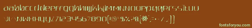 Шрифт Quadaptorgaunt – зелёные шрифты на коричневом фоне