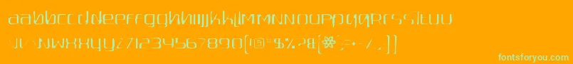 Шрифт Quadaptorgaunt – зелёные шрифты на оранжевом фоне