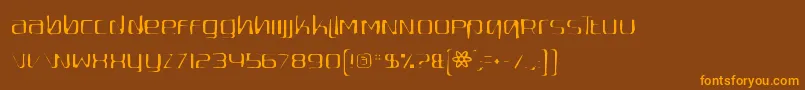 Fonte Quadaptorgaunt – fontes laranjas em um fundo marrom