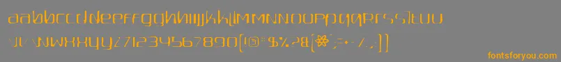 フォントQuadaptorgaunt – オレンジの文字は灰色の背景にあります。