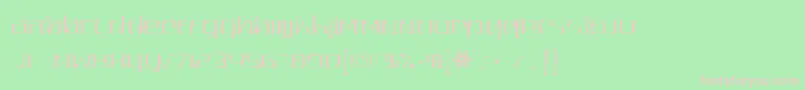 フォントQuadaptorgaunt – 緑の背景にピンクのフォント