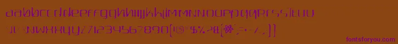 Quadaptorgaunt-fontti – violetit fontit ruskealla taustalla