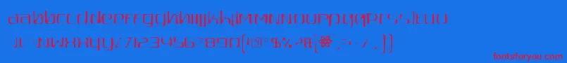 Quadaptorgaunt Font – Red Fonts on Blue Background