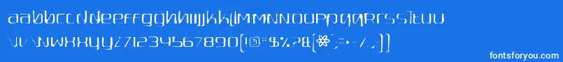 Quadaptorgaunt-fontti – valkoiset fontit sinisellä taustalla