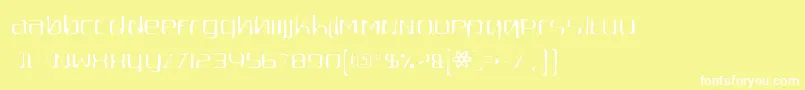 Quadaptorgaunt Font – White Fonts on Yellow Background