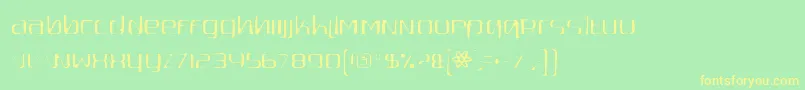 Quadaptorgaunt Font – Yellow Fonts on Green Background