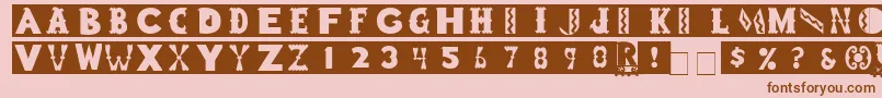 ToyBlockMedium Font – Brown Fonts on Pink Background