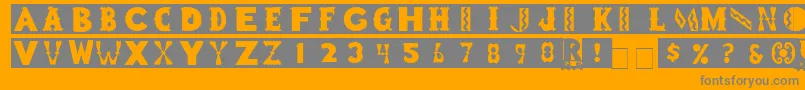 ToyBlockMedium Font – Gray Fonts on Orange Background