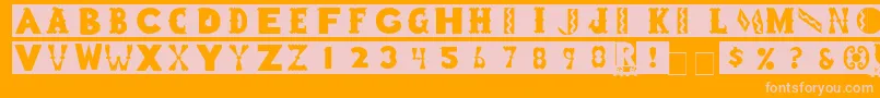 ToyBlockMedium Font – Pink Fonts on Orange Background