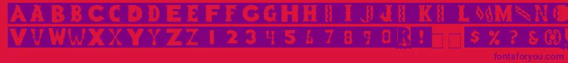 ToyBlockMedium Font – Purple Fonts on Red Background