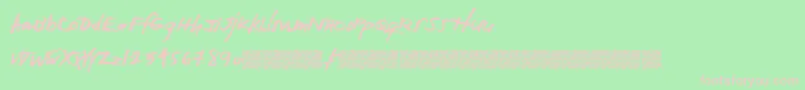 Extrazero Font – Pink Fonts on Green Background