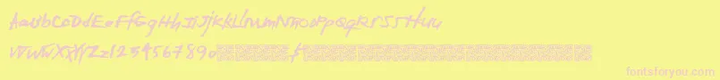 Extrazero Font – Pink Fonts on Yellow Background