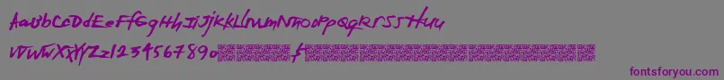 Extrazero Font – Purple Fonts on Gray Background