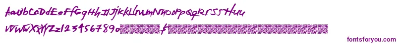 More about Extrazero Font Extrazero Font – Purple Fonts on White Background