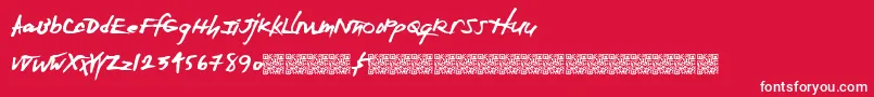Extrazero Font – White Fonts on Red Background