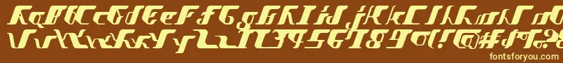 VitesseSemibold-fontti – keltaiset fontit ruskealla taustalla