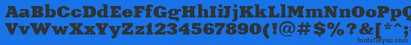 Шрифт Xeniaextended – чёрные шрифты на синем фоне
