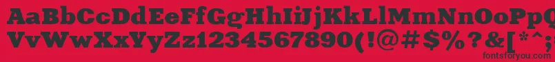 Xeniaextended Font – Black Fonts on Red Background