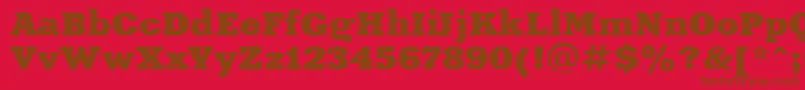 Xeniaextended Font – Brown Fonts on Red Background