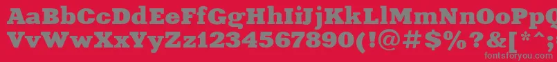 Xeniaextended Font – Gray Fonts on Red Background