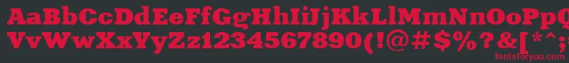 Xeniaextended Font – Red Fonts on Black Background