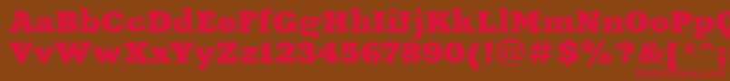 Xeniaextended Font – Red Fonts on Brown Background