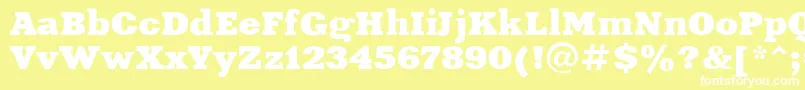 Xeniaextended Font – White Fonts on Yellow Background